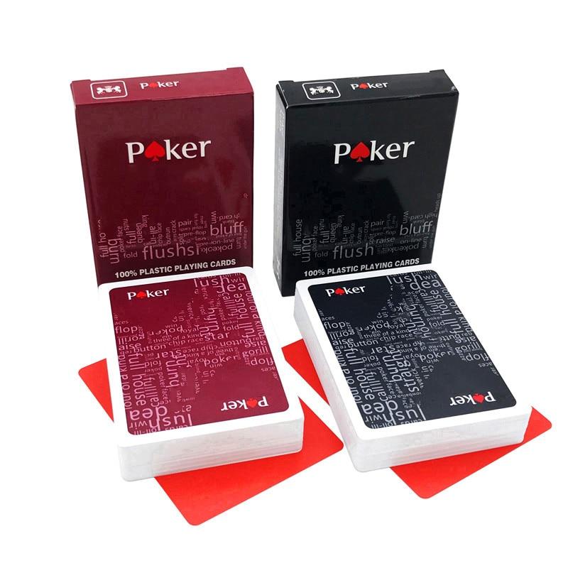 LM$ Cartes de Poker en Plastique avec Carte de Coupe Incluse - [2 x] Jeux  de 54