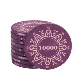 jeton de poker 14g céramique mex v2 violet de valeur 10 000.
