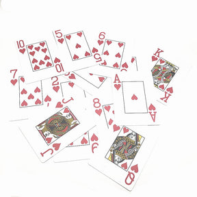 Une dizaine de cartes du paquet de cartes de poker Texas Hold'em index jumbo rouge