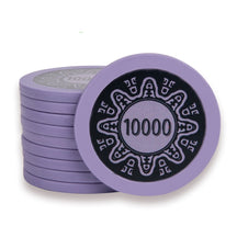 Jeton de poker 14g en céramique de couleur violette et de valeur 10 000