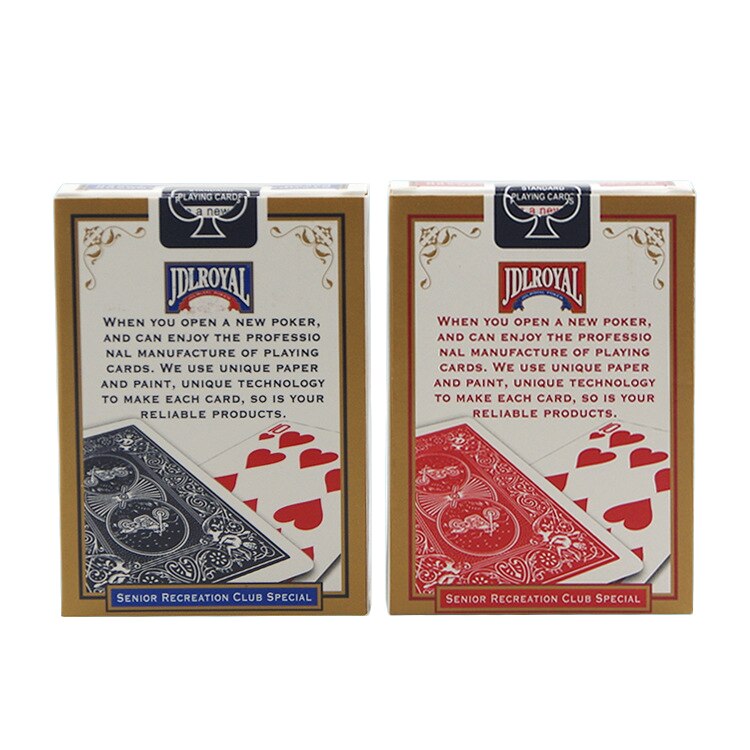 Le dos des paquets de jeu de cartes de poker JD Royal