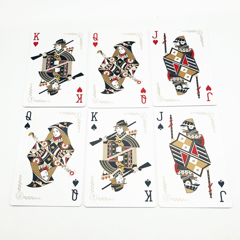 Les valets, les rois et les reines du paquets de cartes de poker wolf rouge et noir