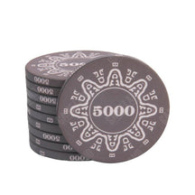 jeton de poker 14g céramique mex v2 marron de valeur 5 000.