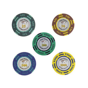 Les jetons de poker haut de gamme en Clay de la mallette de poker haut de gamme "Palace".