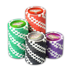 Les 4 couleurs de jetons de poker que l'on retrouve dans la malette poker 300 jetons Vegas