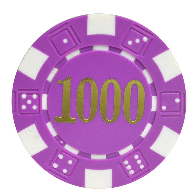 Le jeton de poker violet DICE avec la valeur 1000