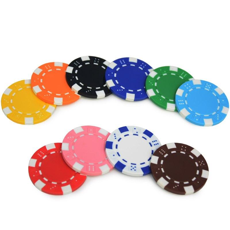Plaque de poker DICE JAUNE - en plastique ABS - 75 mm x 45 mm
