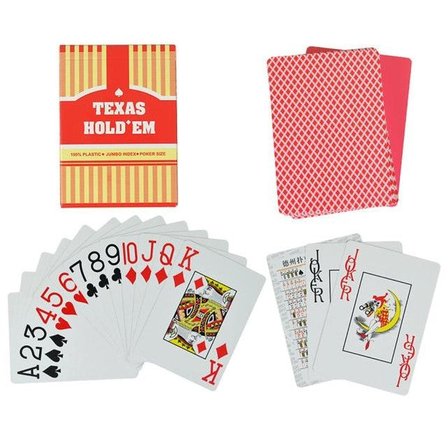 Cartes de poker Texas Hold'em index Jumbo - 54 cartes