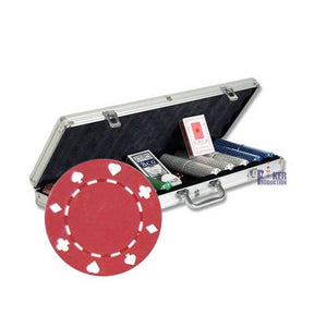 Une mallette de poker avec 500 jetons en abs avec insert métallique