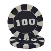 Lot de jeton de poker céramique le jeton noir de valeur 100.