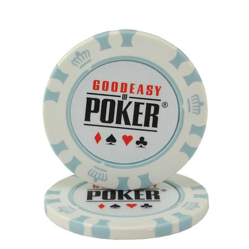 Le jeton de poker sans valeur avec le design WSOP blanc