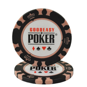 Le jeton de poker sans valeur avec le design WSOP noir.