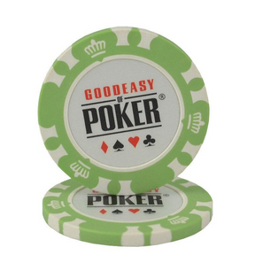 Le jeton de poker sans valeur avec le design WSOP vert clair.