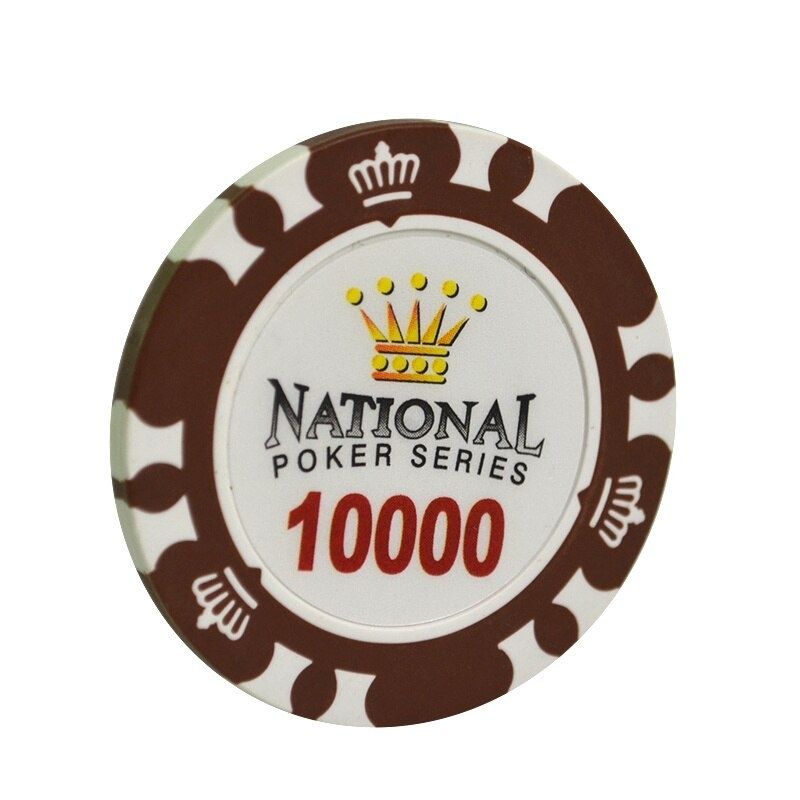 Le jeton de poker casino royal marron de valeur 10 000.
