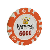 Le jeton de poker casino royal orange de valeur 5000.