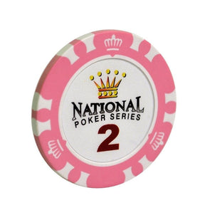 Le jeton de poker casino royal rose de valeur 2.