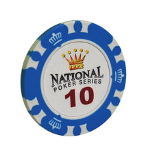 Le jeton de poker casino royal bleu clair de valeur 10.