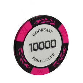 Le jeton de poker Texas Hold'em Party Club rose de valeur 10000