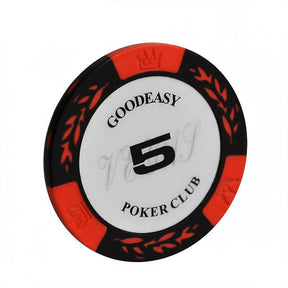 Le jeton de poker Texas Hold'em Party Club rouge de valeur 5