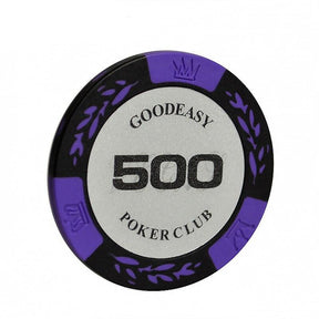 Le jeton de poker Texas Hold'em Party Club violet de valeur 500