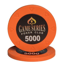 Le jeton de poker en clay game series orange.