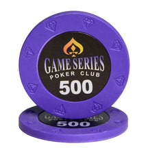 Le jeton de poker en clay game series violet.