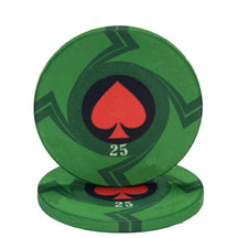Jetons de poker ept en céramique vert.