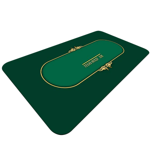 Tapis de poker vert aux dimension 180x90.
