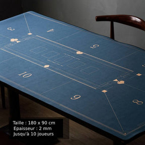 Tapis de poker professionnel 180 cm par 90 avec 2 mm d'épaisseur.